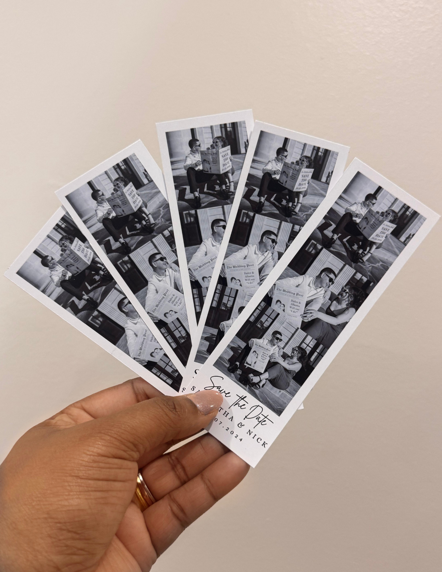 Save the Date Photo Strip Magnets